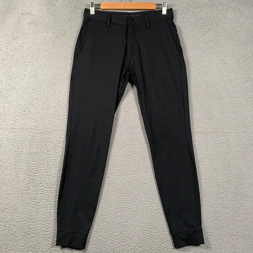 Rhone Commuter Pro Jogger Mens 28 Black Performance Stretch Taper Ankle Zip Pant